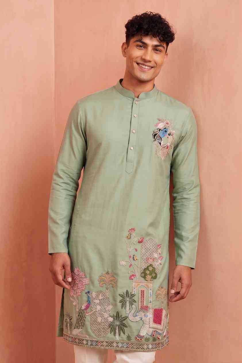 Silk Mens Kurta Pyjama