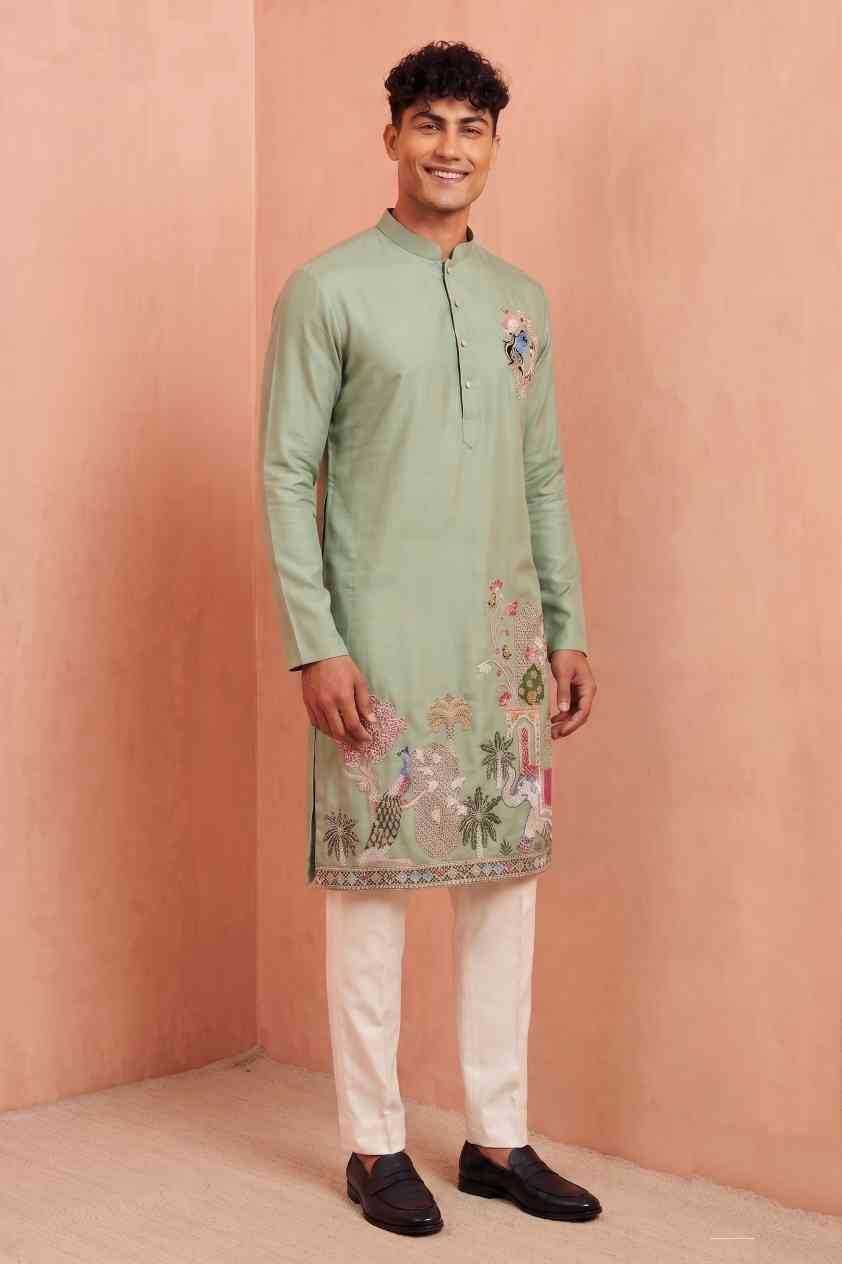 Silk Mens Kurta Pyjama