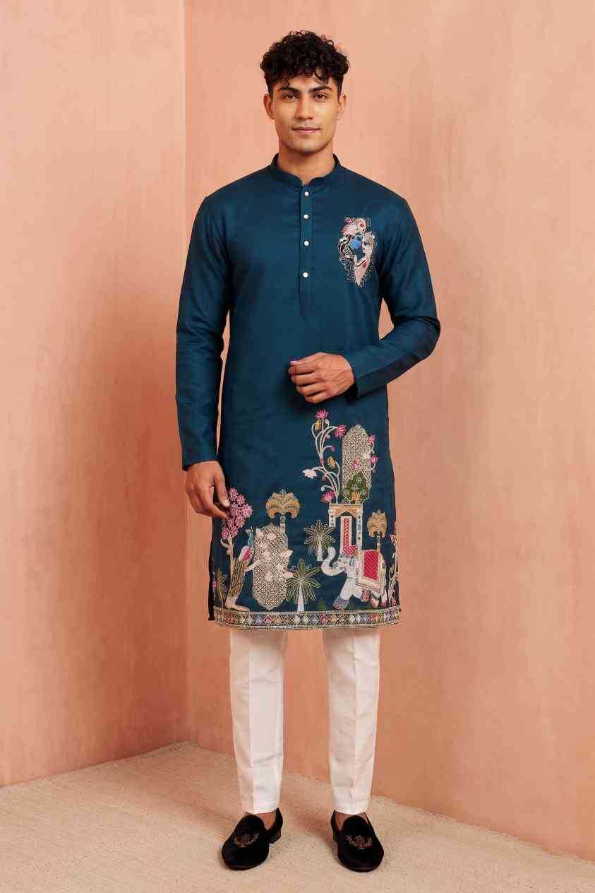 Silk Mens Kurta Pyjama