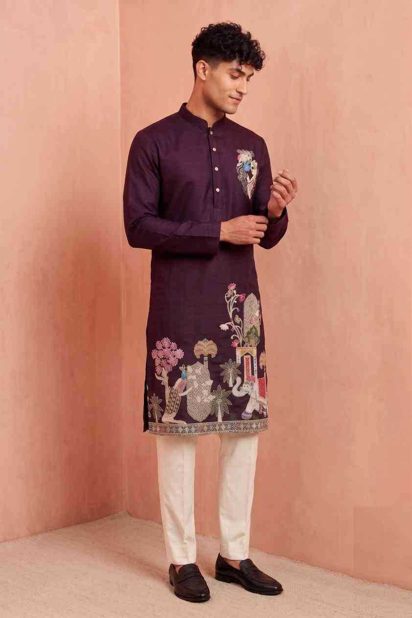 Silk Mens Kurta Pyjama
