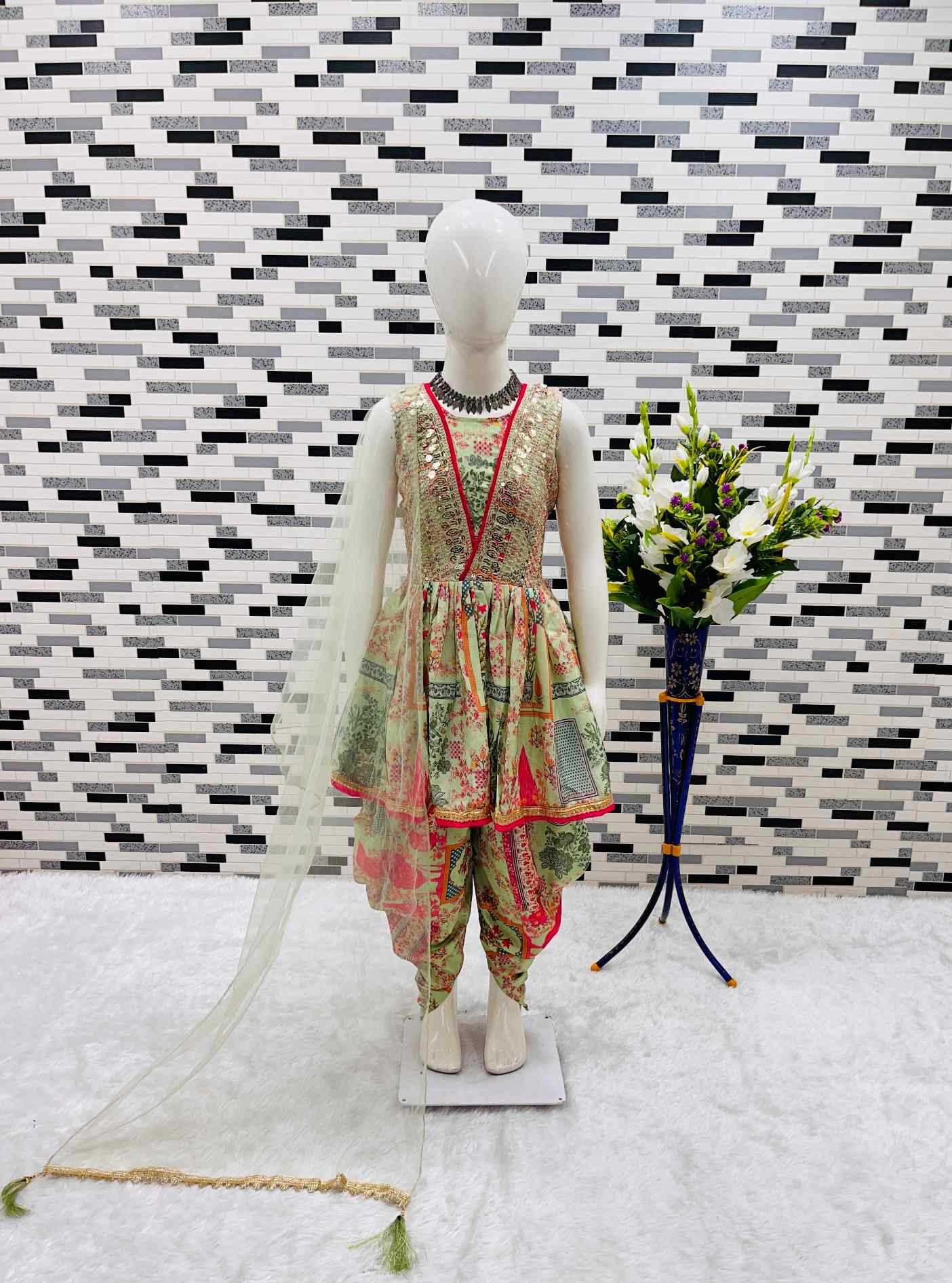 Faux Georgette Kids Suit