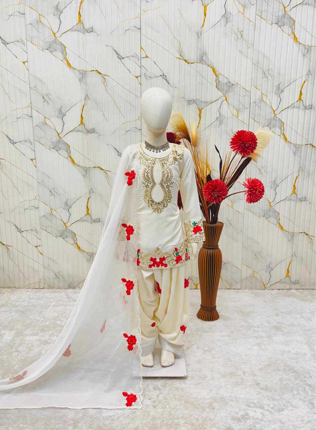 Faux Georgette Kids Suit
