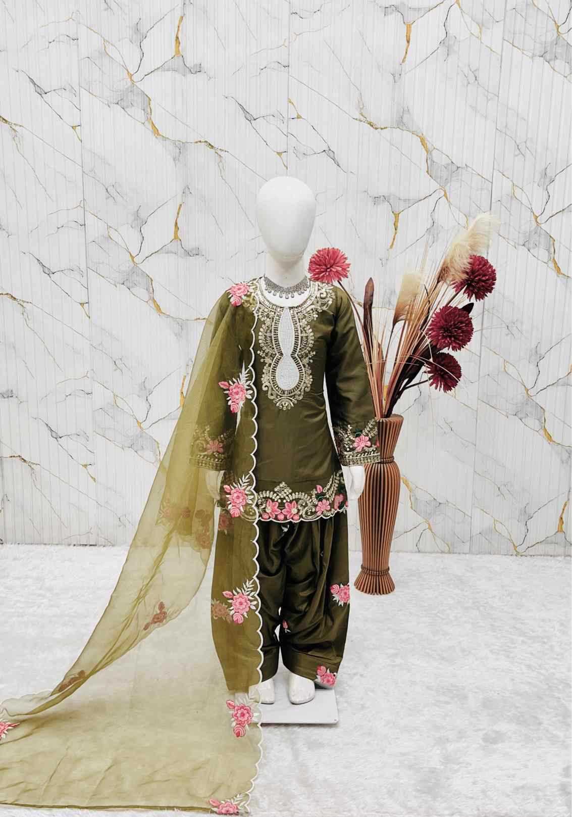Faux Georgette Kids Suit