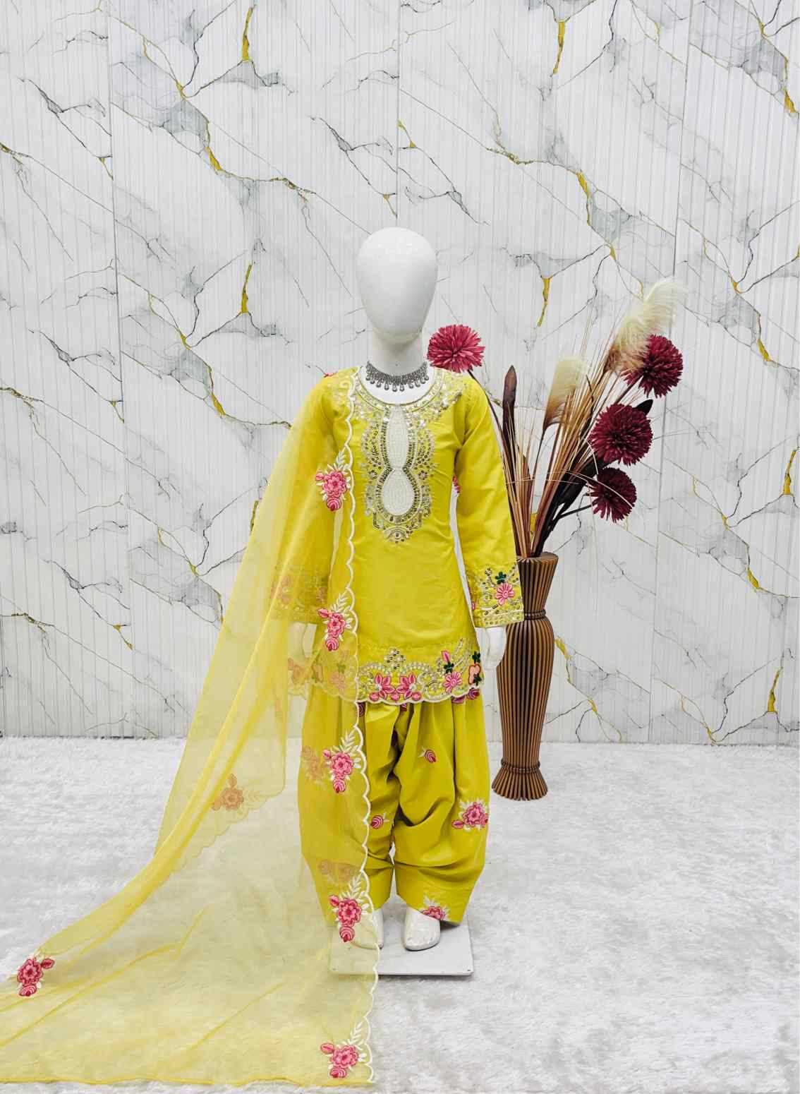 Faux Georgette Kids Suit
