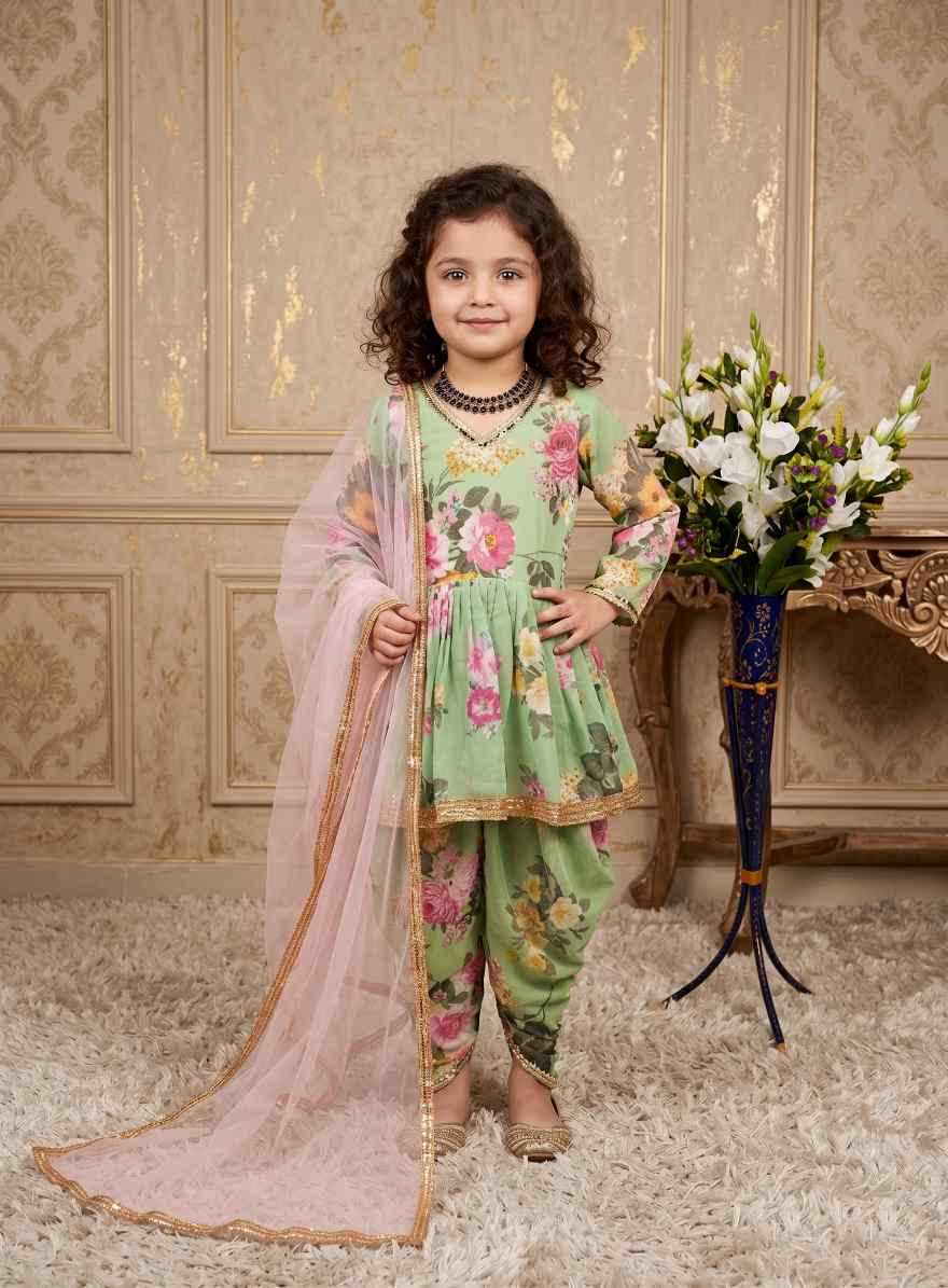 Faux Georgette Kids Suit