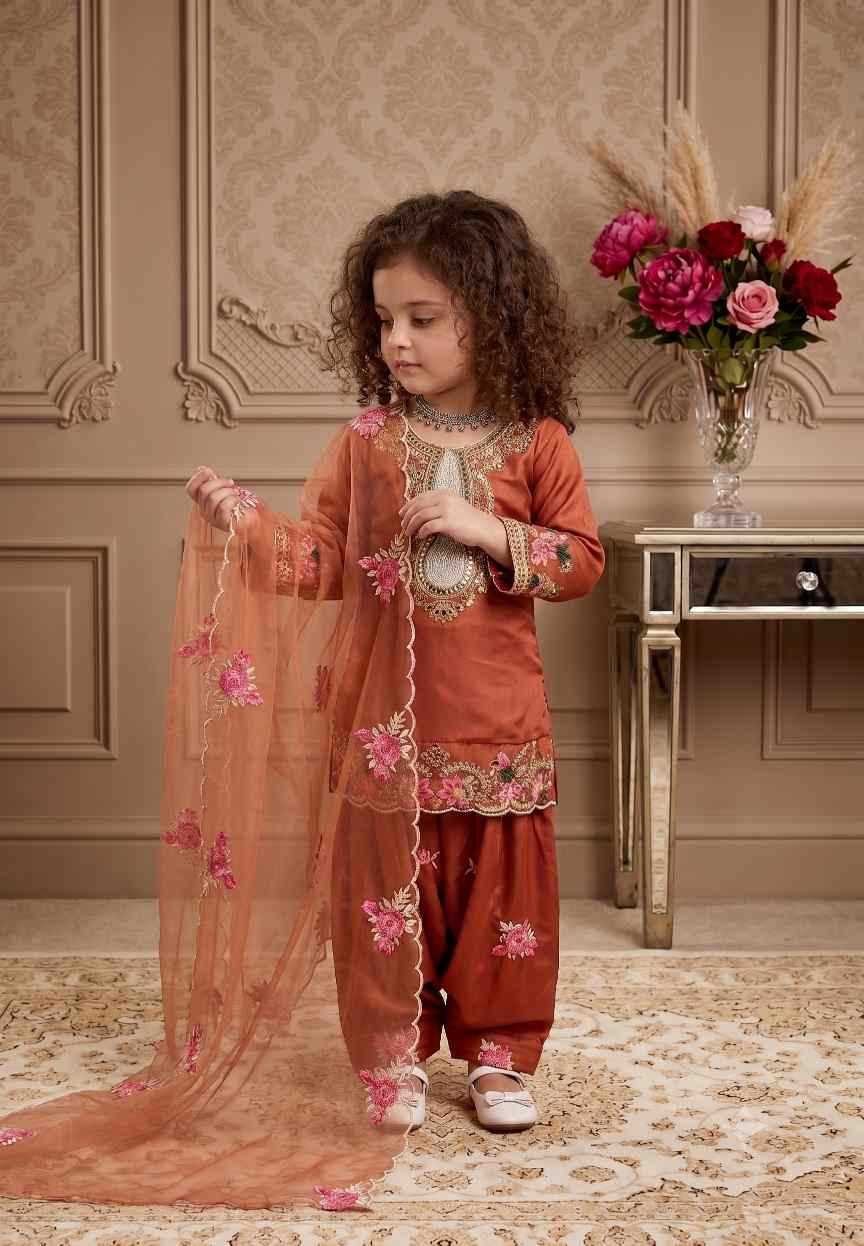 Faux Georgette Kids Suit