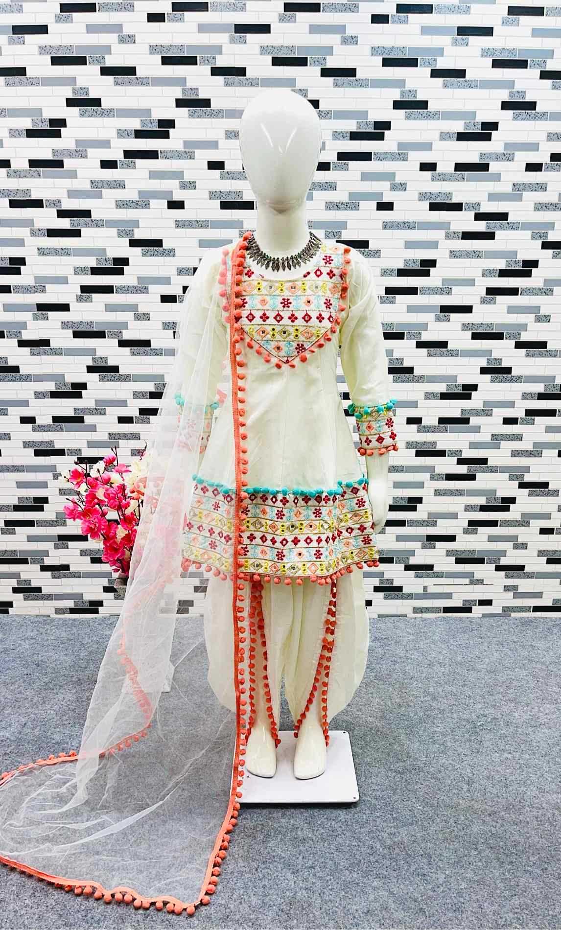 Faux Georgette Kids Suit
