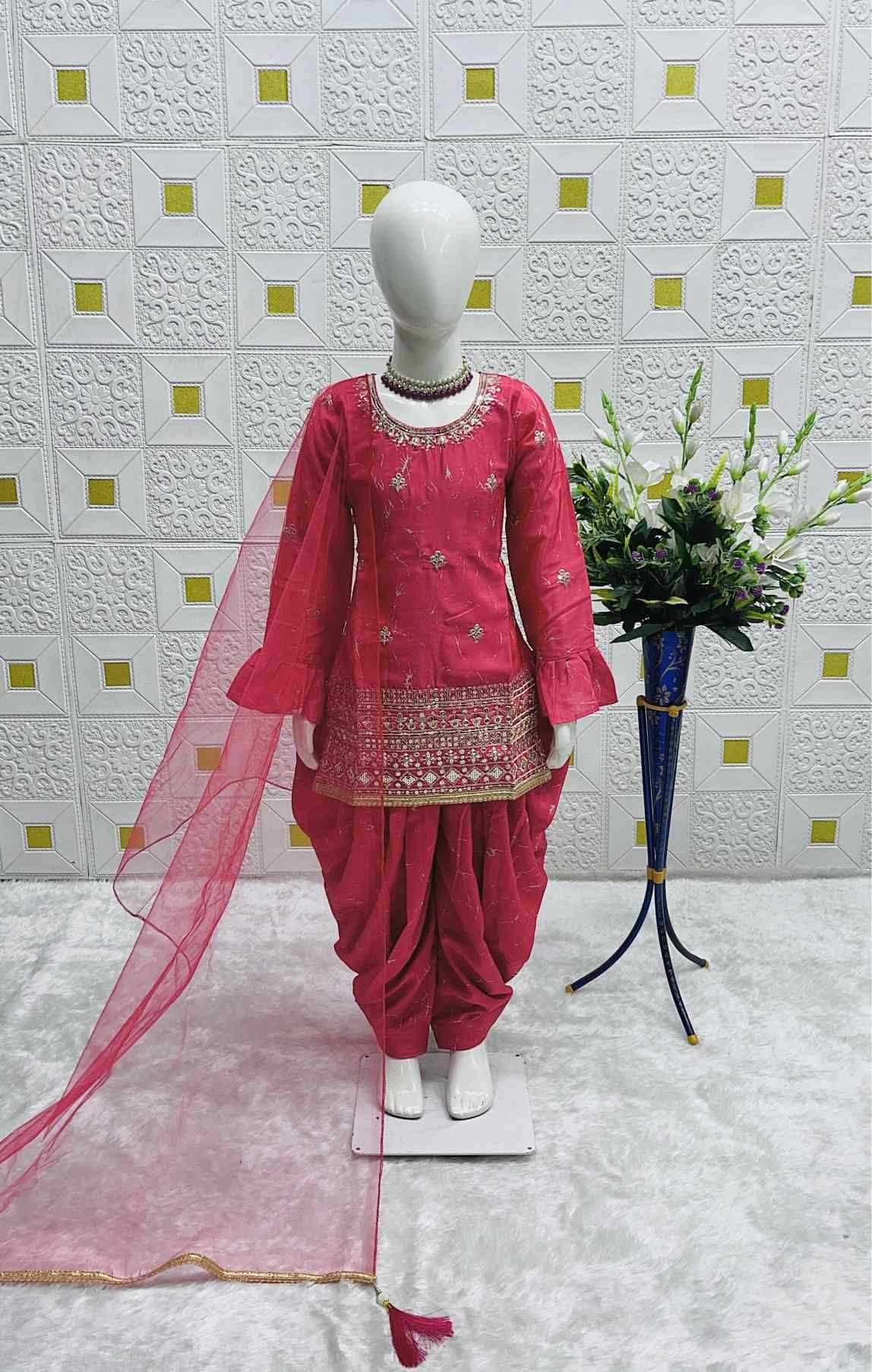 Faux Georgette Kids Suit