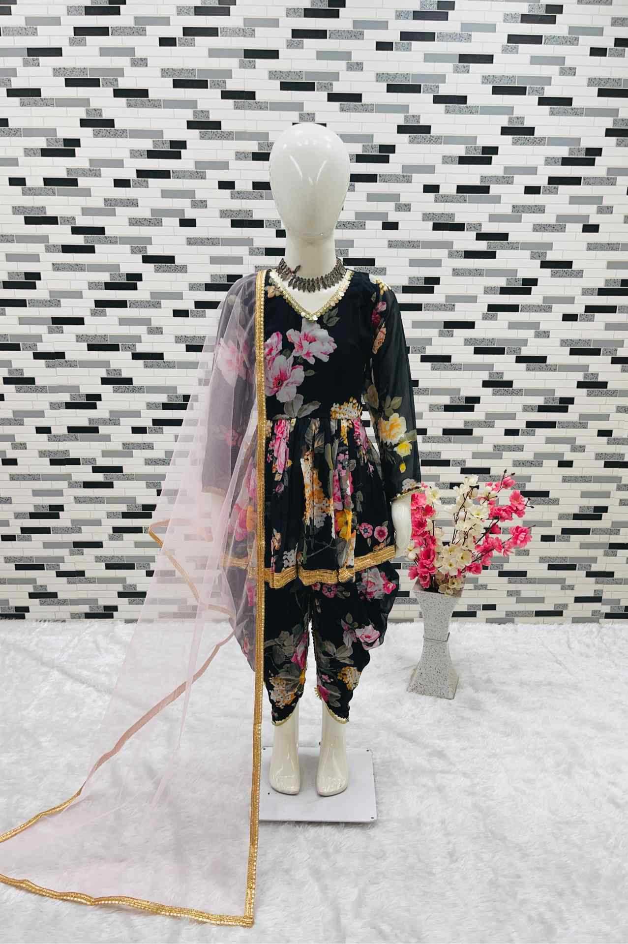 Faux Georgette Kids Suit