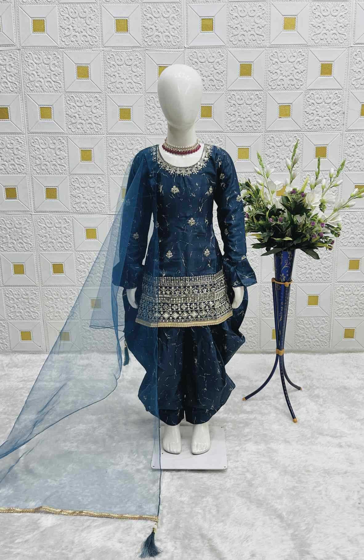 Faux Georgette Kids Suit