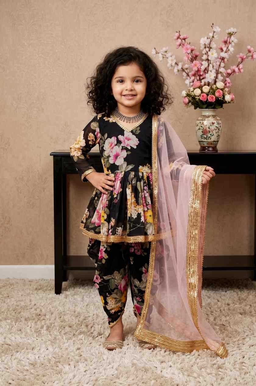 Faux Georgette Kids Suit