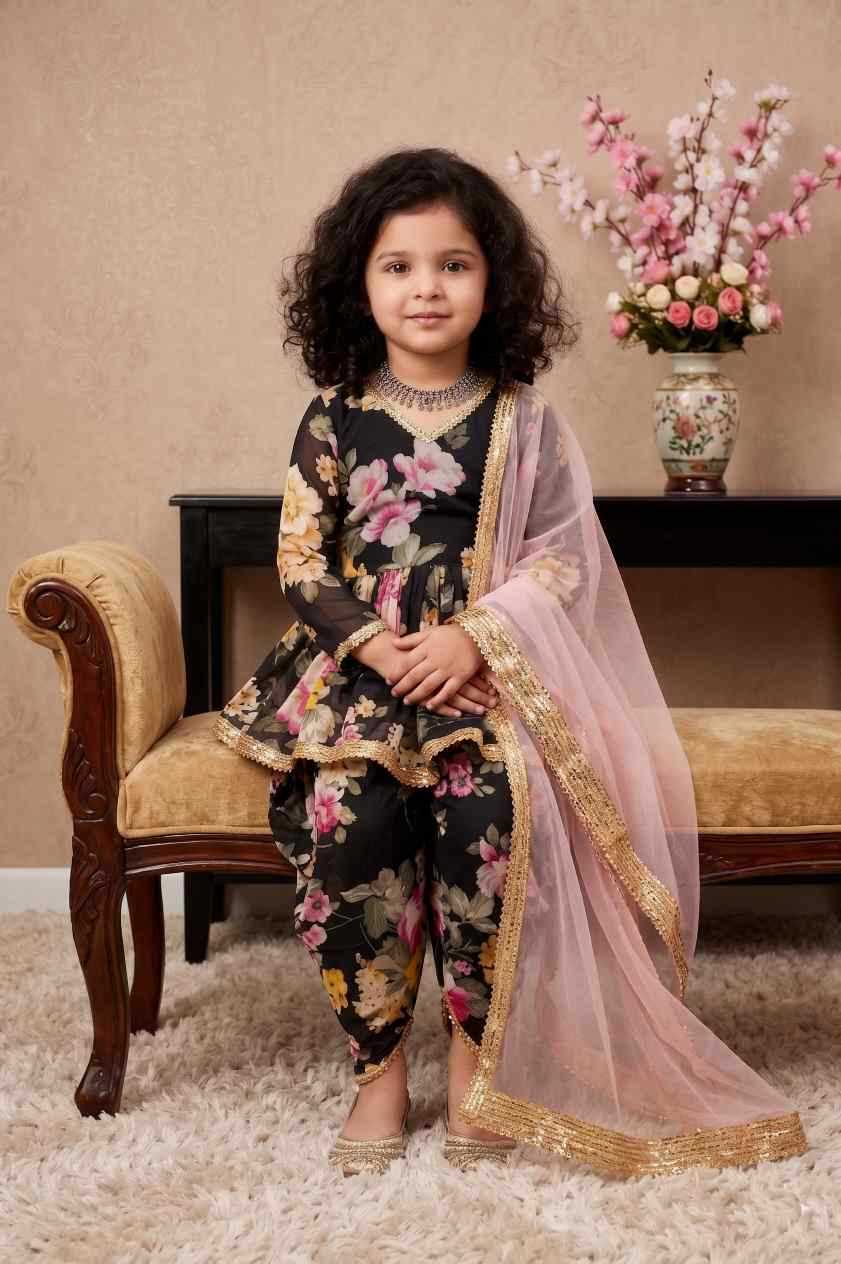 Faux Georgette Kids Suit