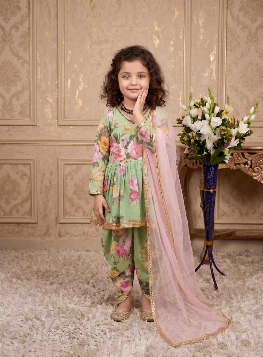 Faux Georgette Kids Suit