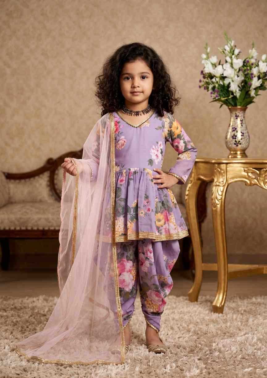 Faux Georgette Kids Suit
