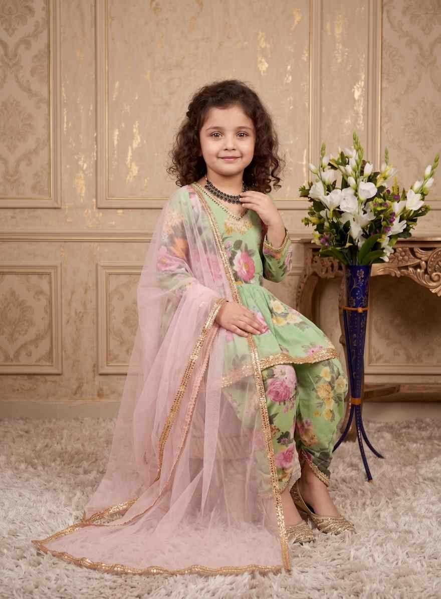 Faux Georgette Kids Suit