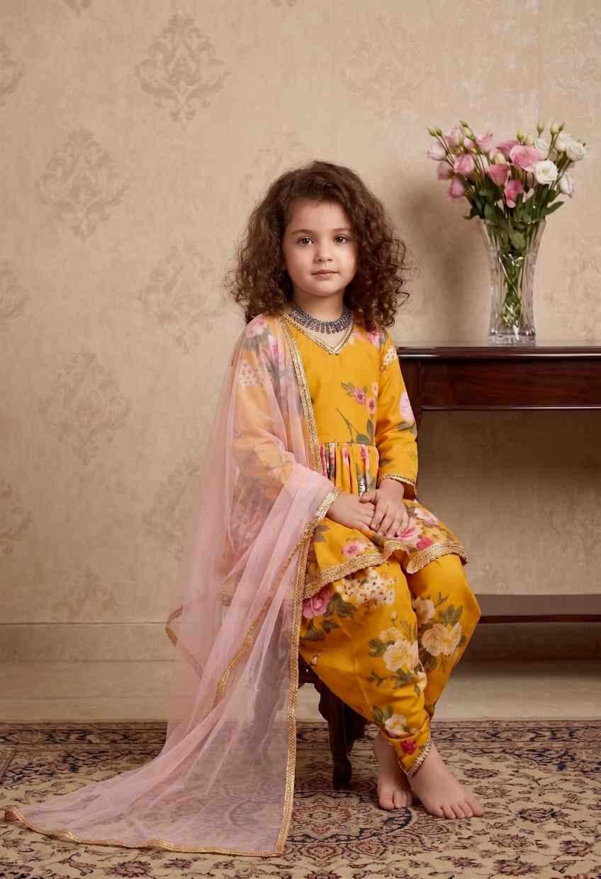 Faux Georgette Kids Suit