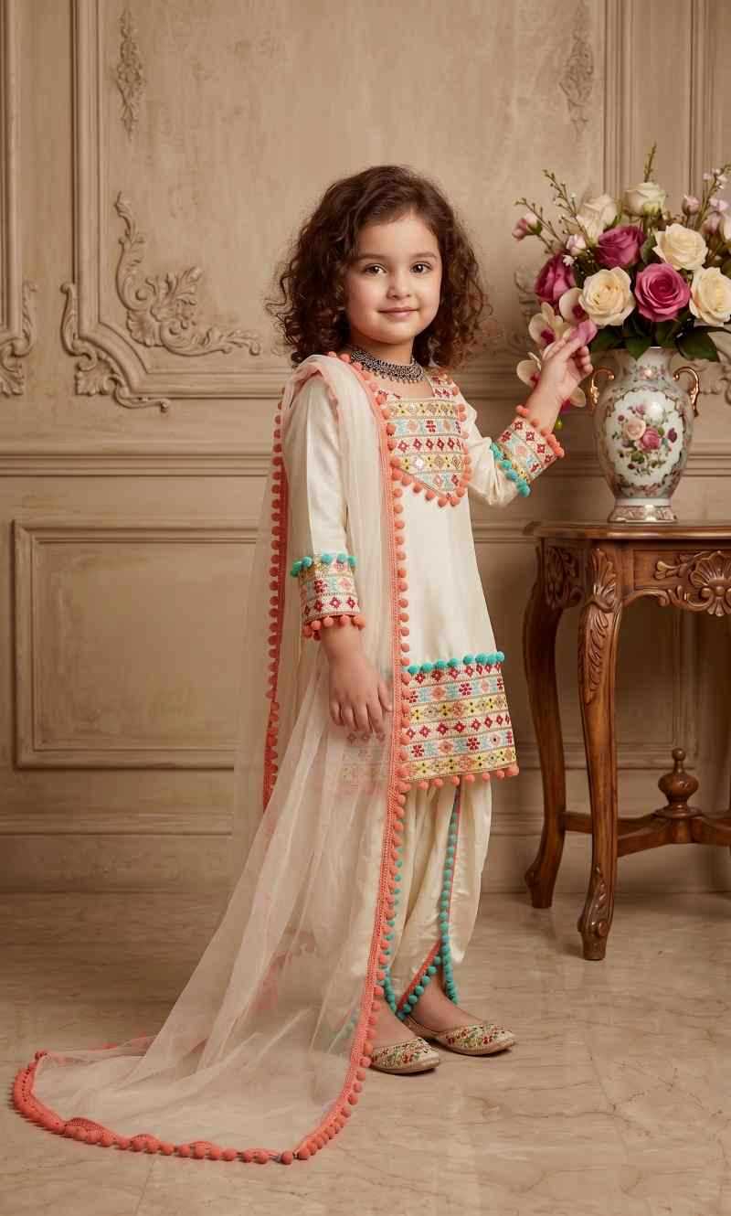 Faux Georgette Kids Suit