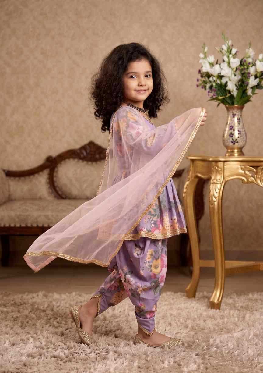 Faux Georgette Kids Suit