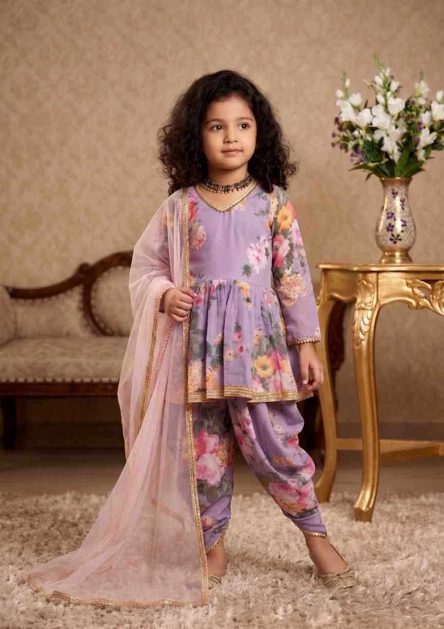 Faux Georgette Kids Suit