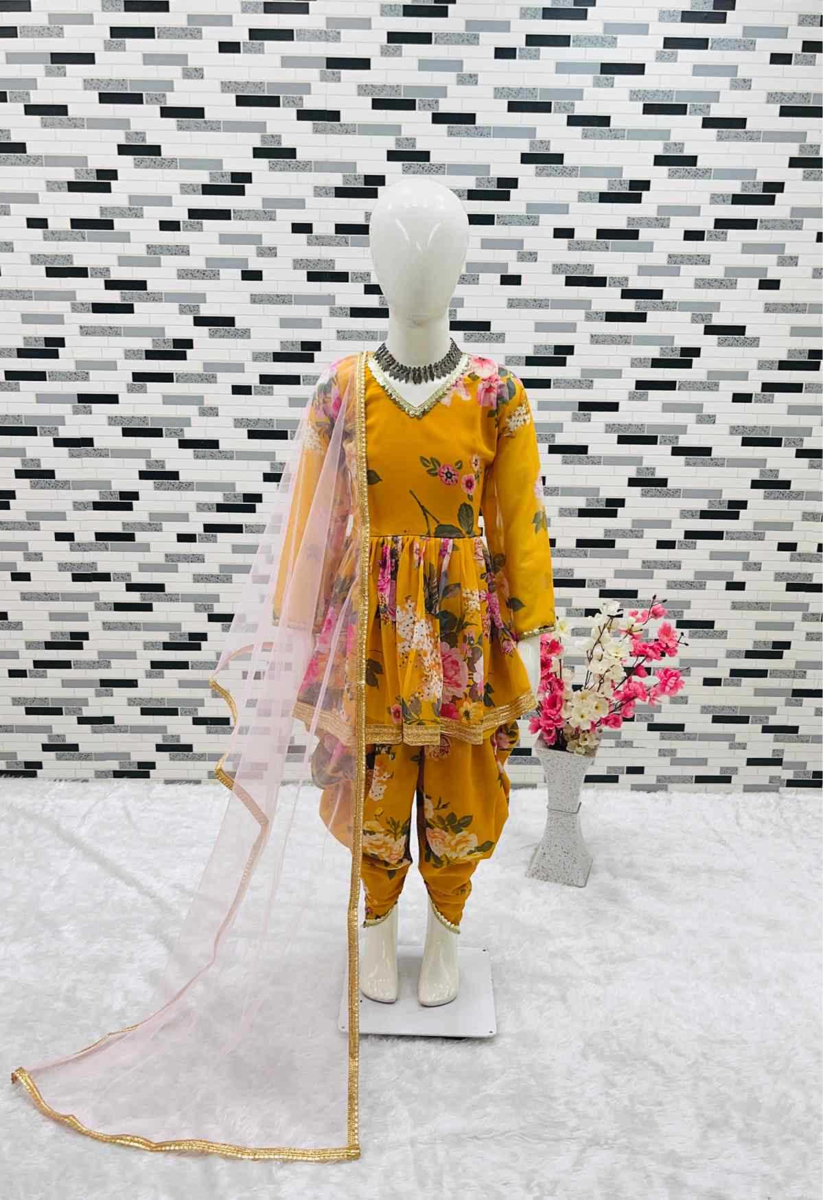 Faux Georgette Kids Suit