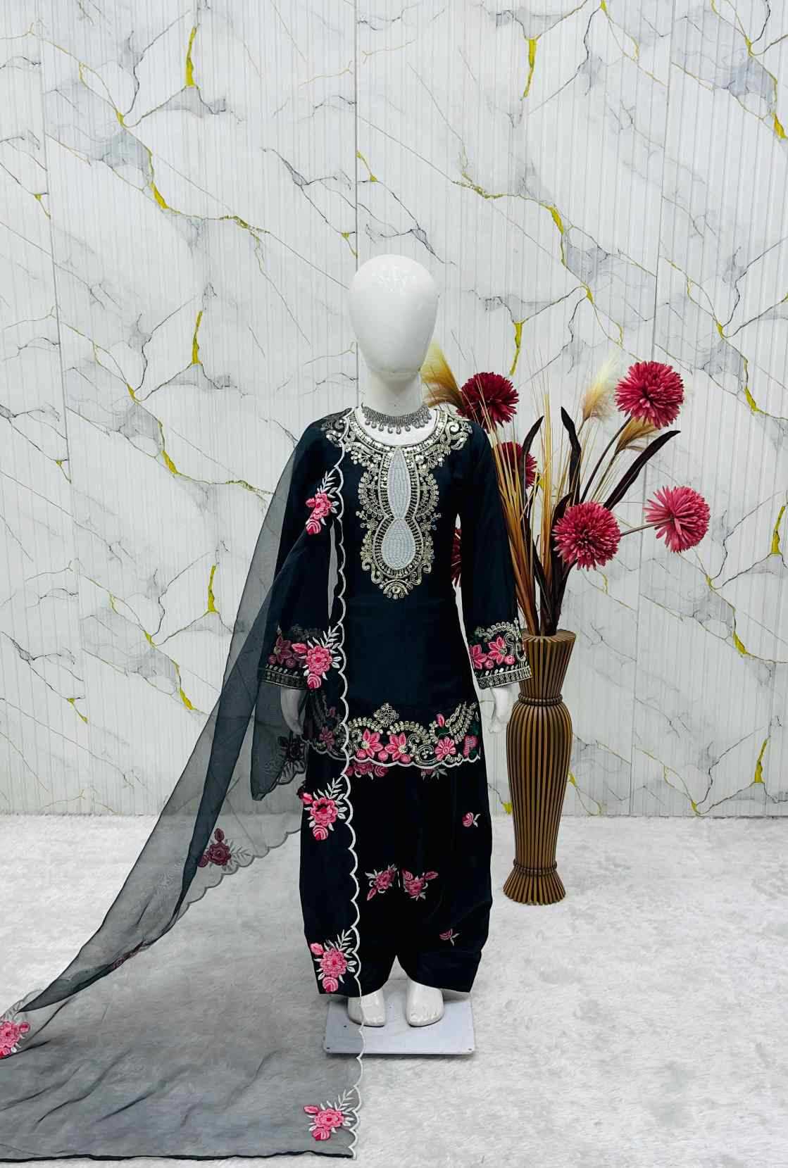 Faux Georgette Kids Suit
