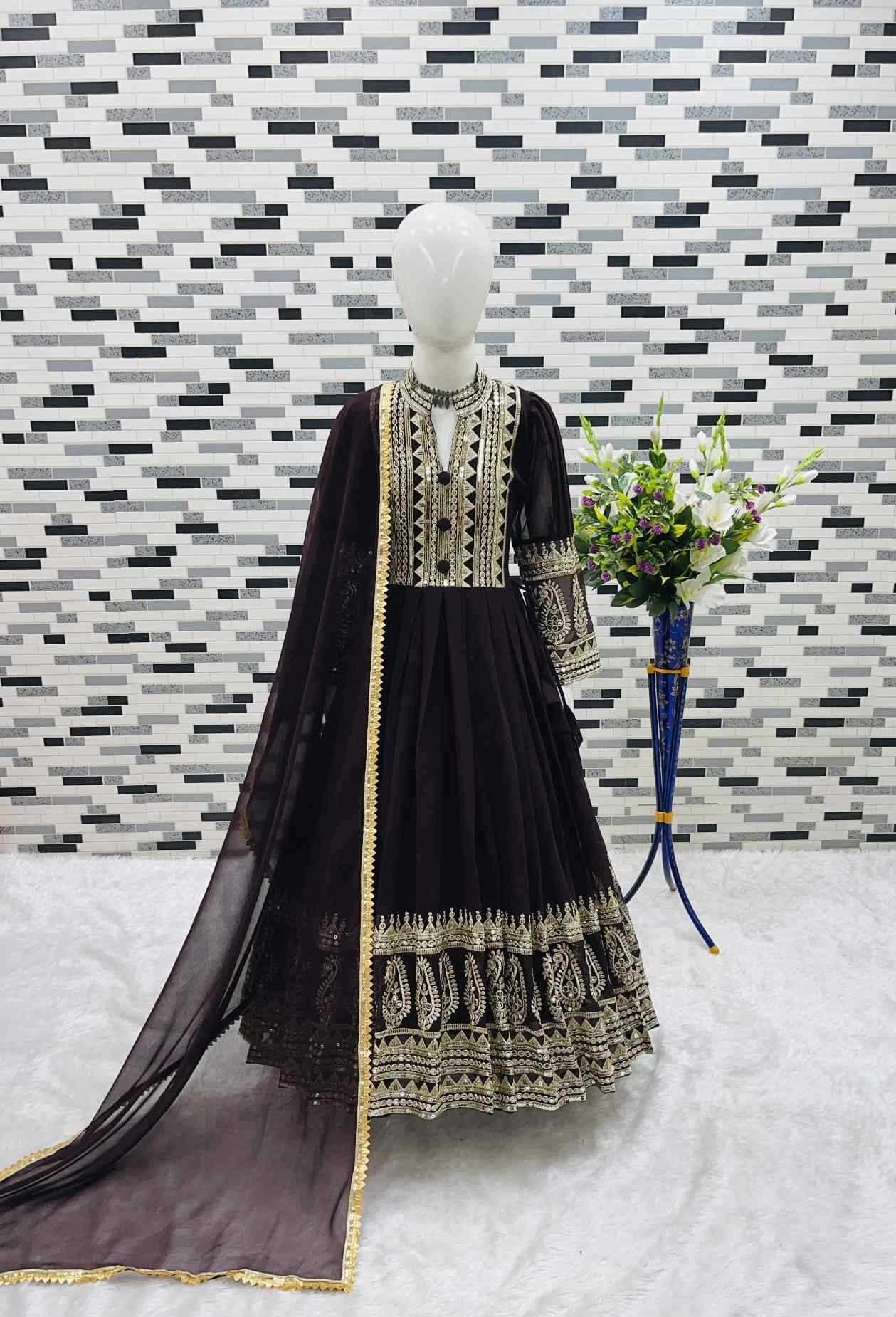 Faux Georgette Kids Gown