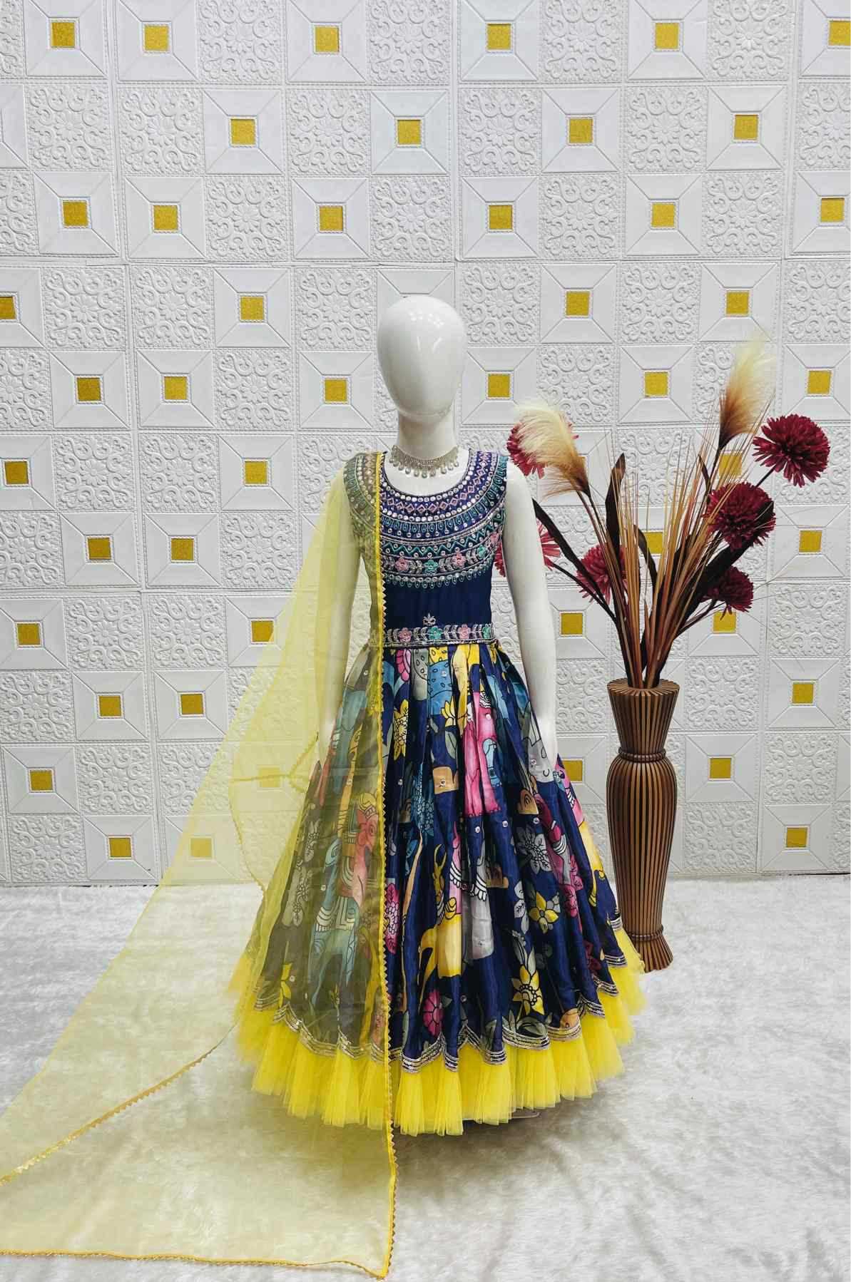 Faux Georgette Kids Gown
