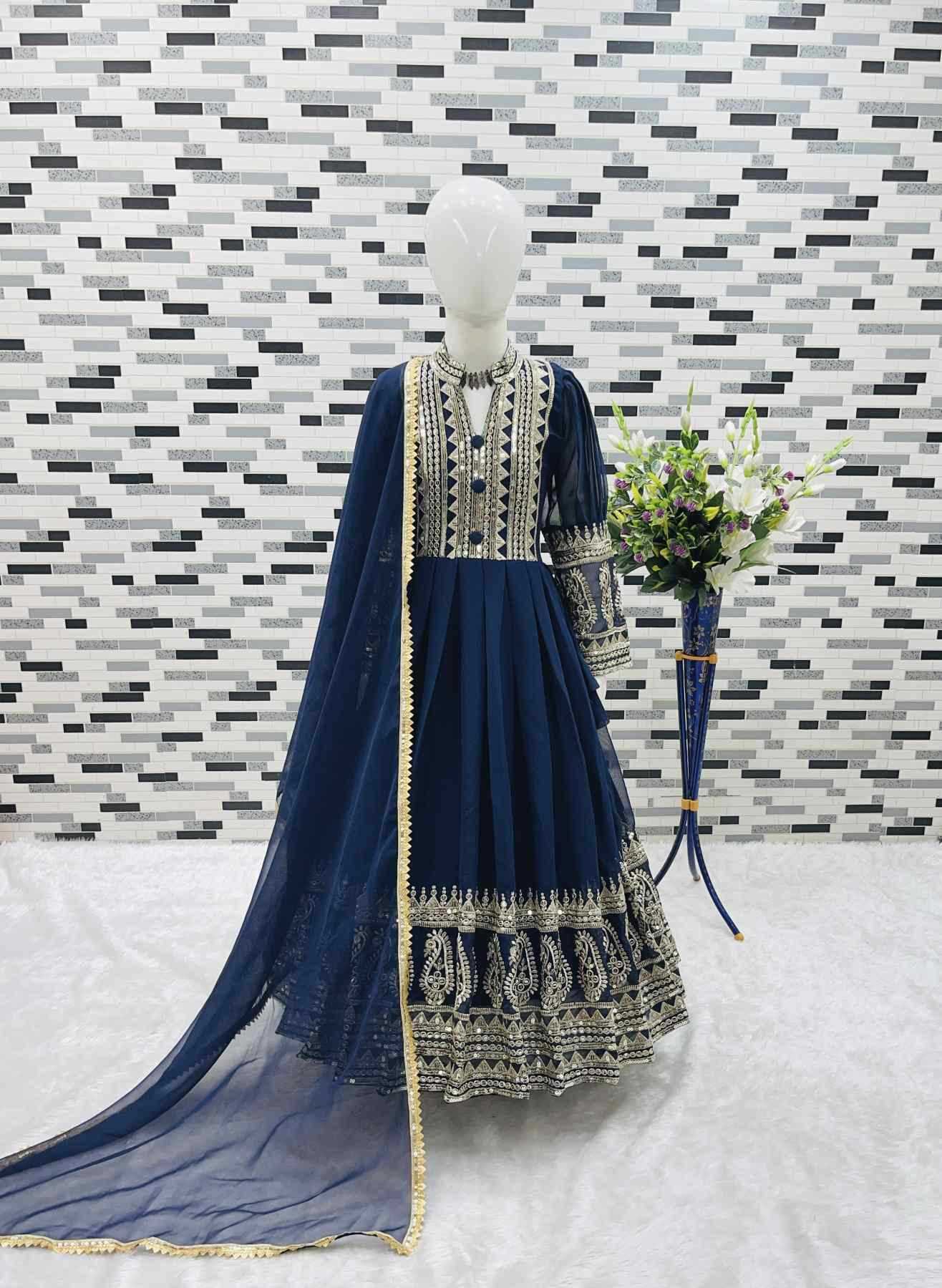 Faux Georgette Kids Gown