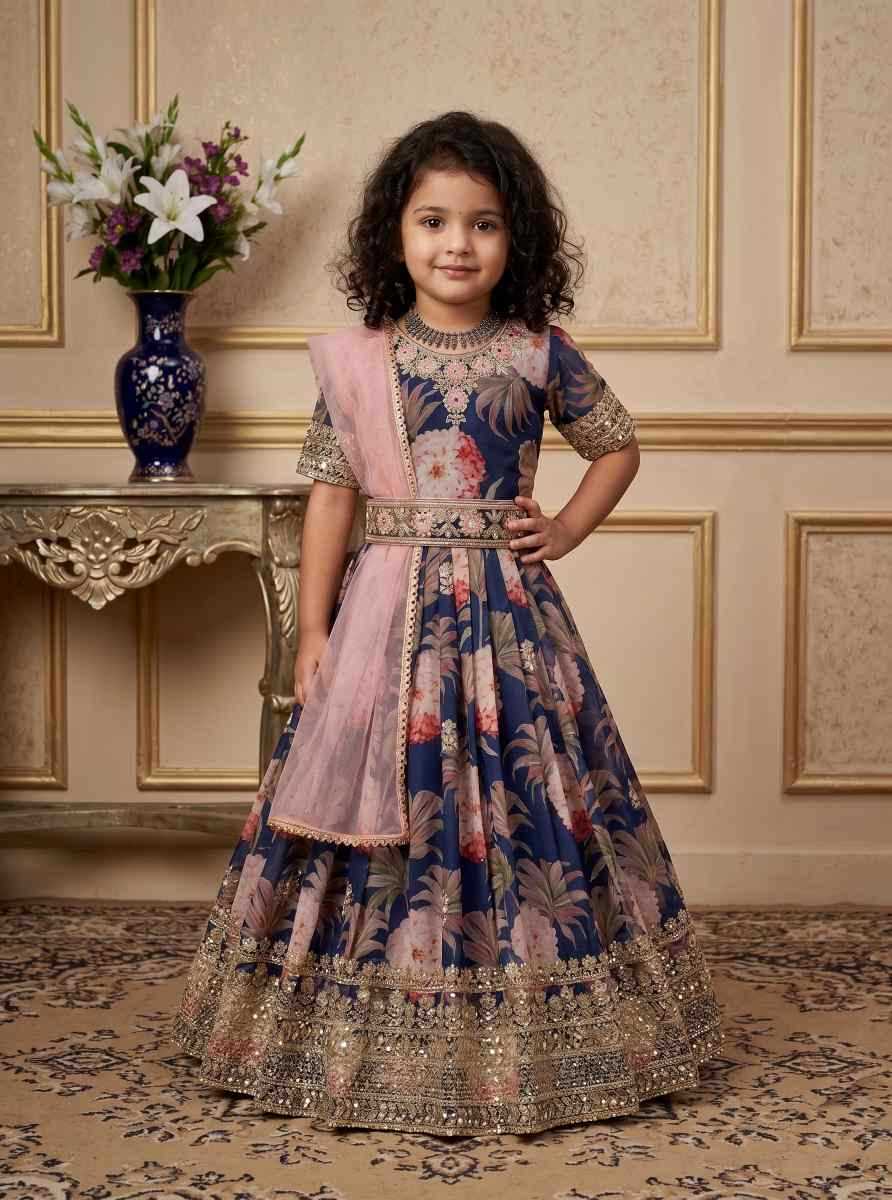 Faux Georgette Kids Gown