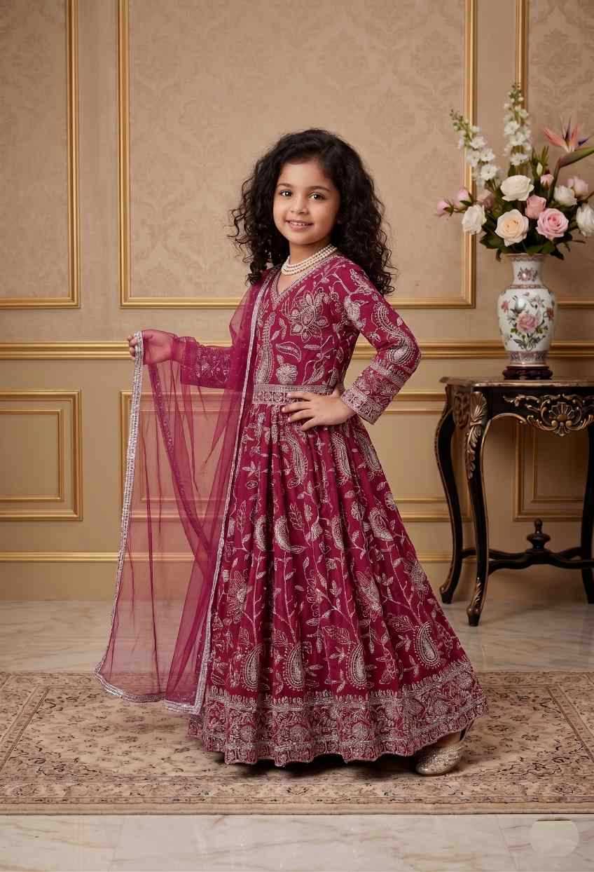 Faux Georgette Kids Gown
