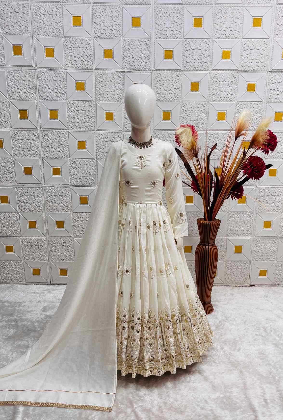 Faux Georgette Kids Gown