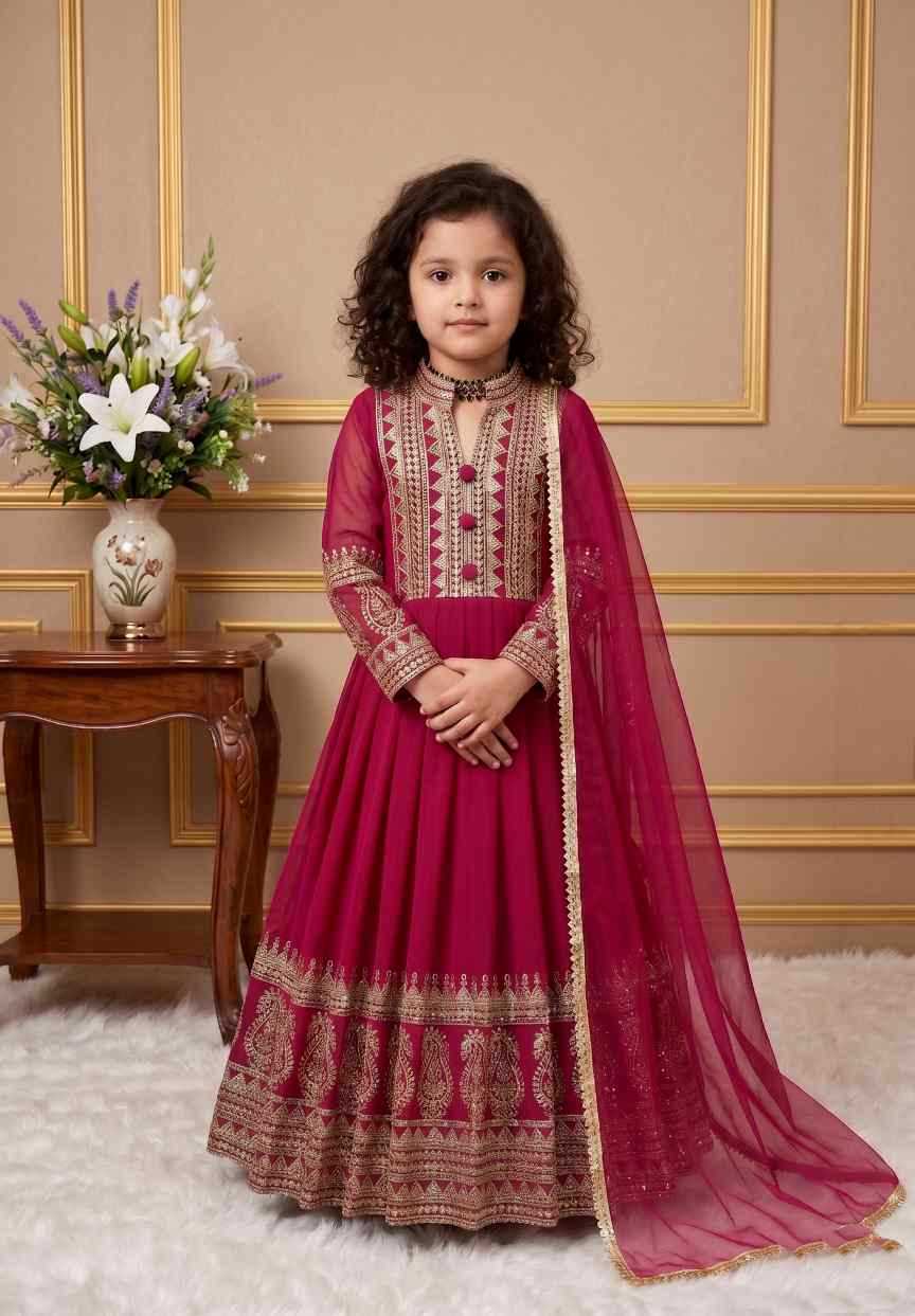 Faux Georgette Kids Gown