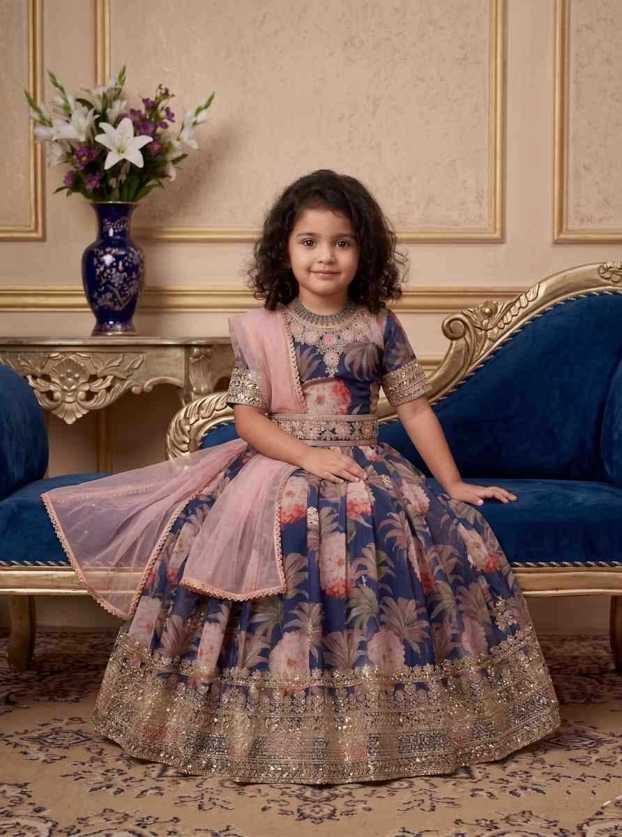 Faux Georgette Kids Gown