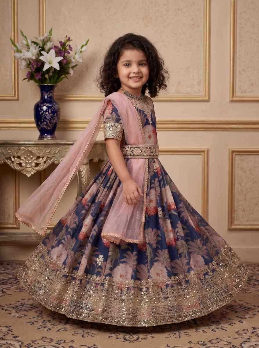 Faux Georgette Kids Gown