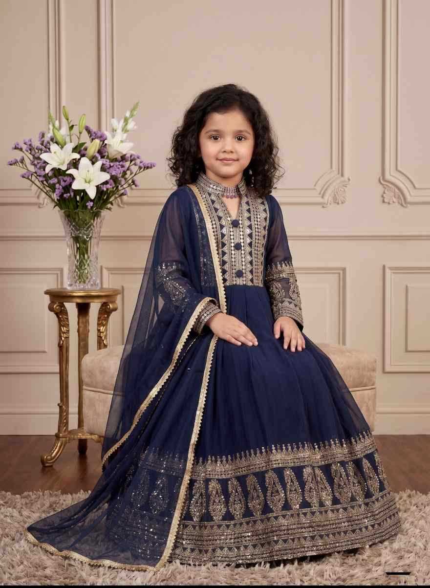 Faux Georgette Kids Gown