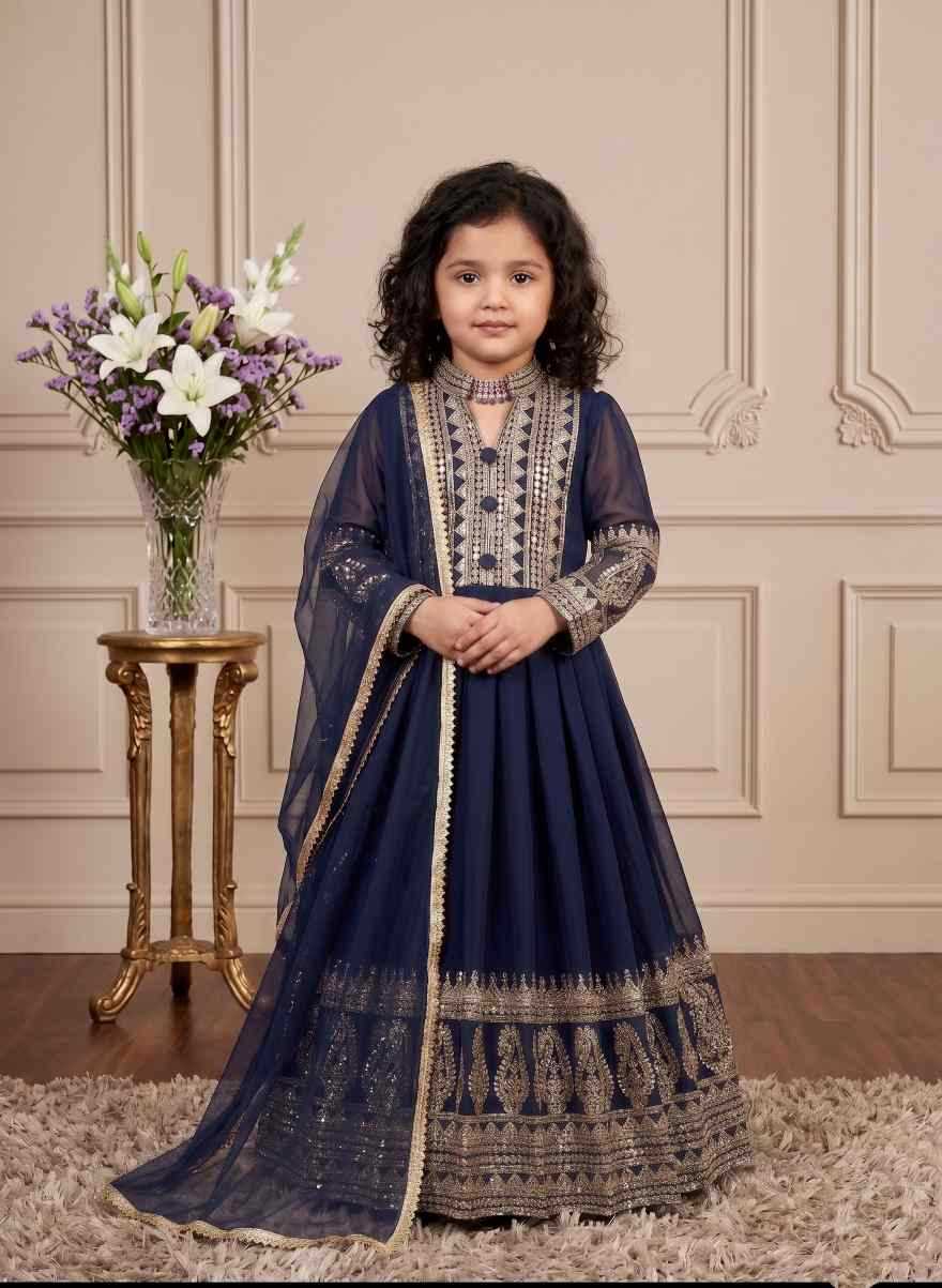 Faux Georgette Kids Gown