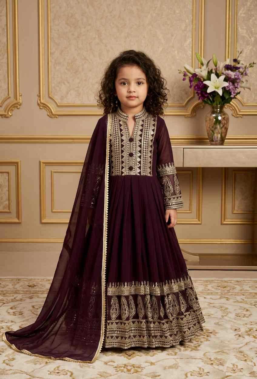 Faux Georgette Kids Gown