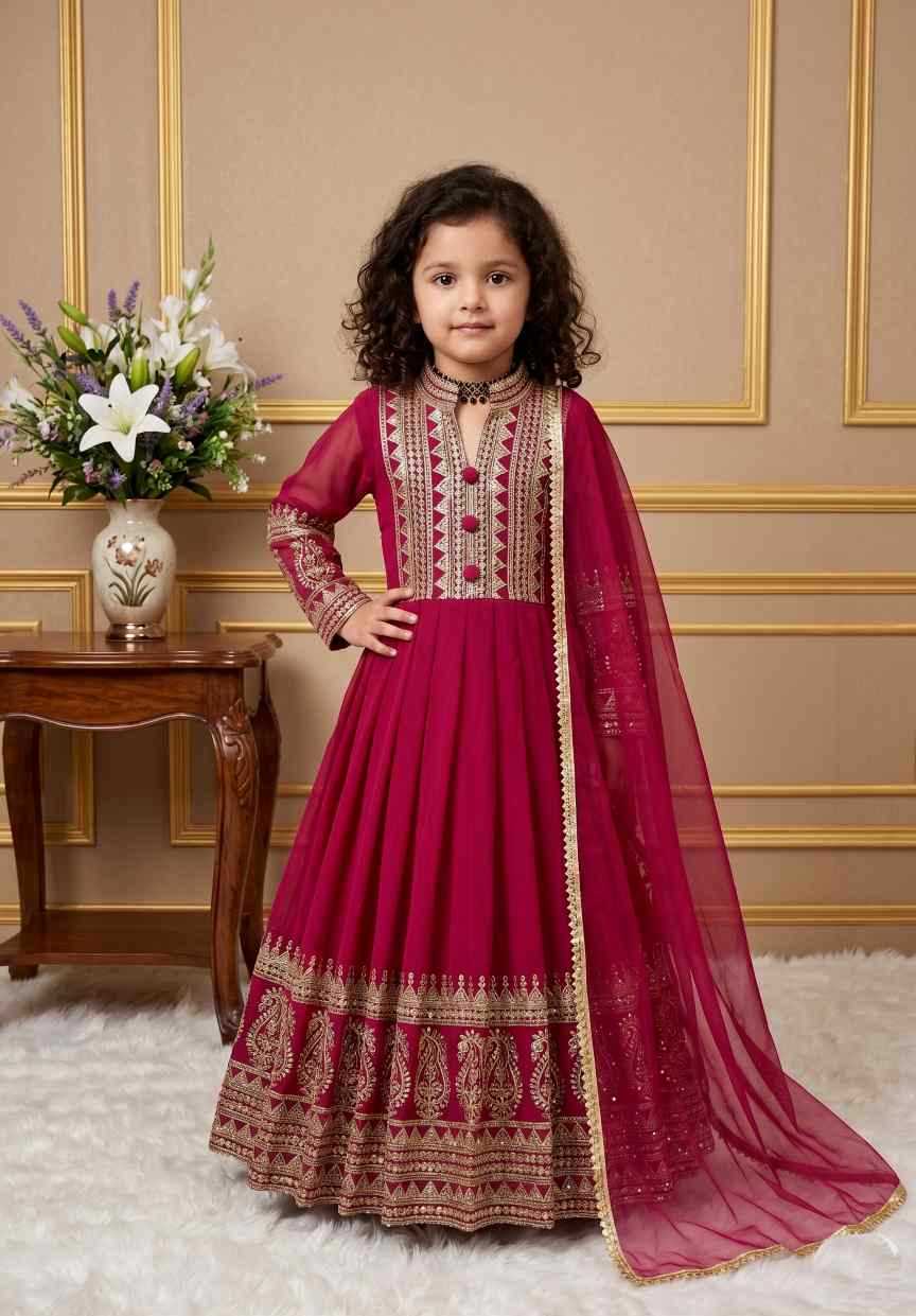 Faux Georgette Kids Gown