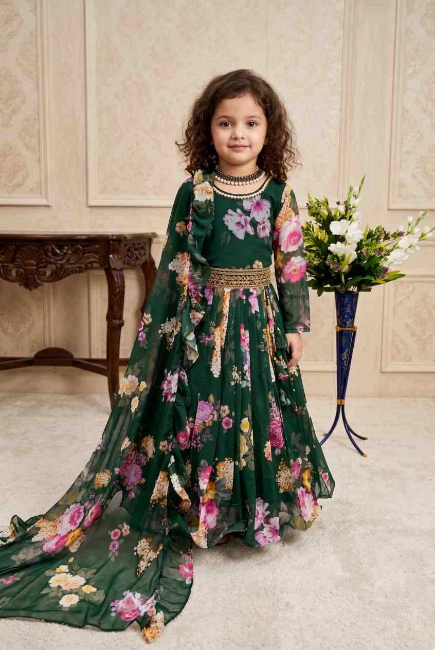 Faux Georgette Kids Gown