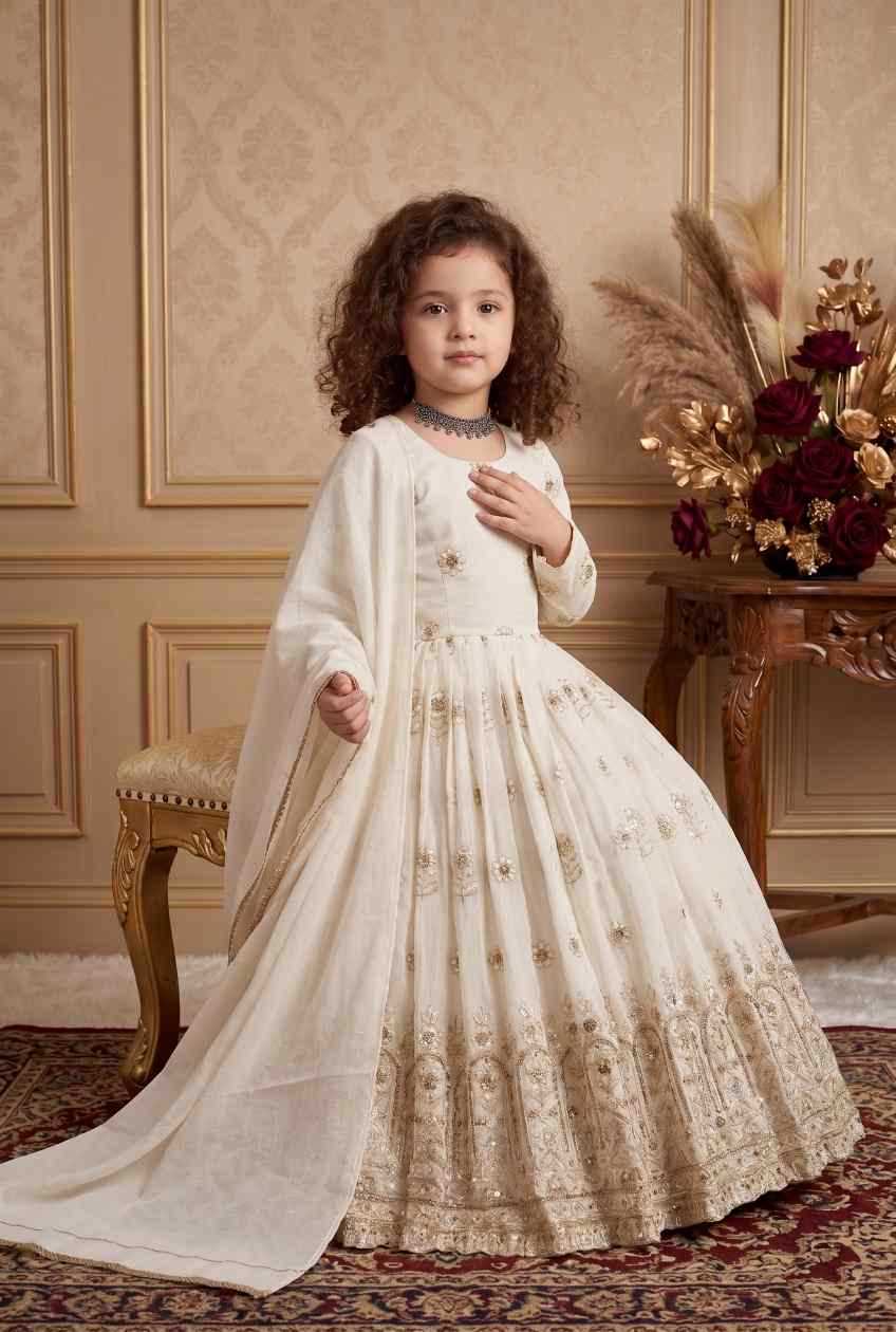 Faux Georgette Kids Gown