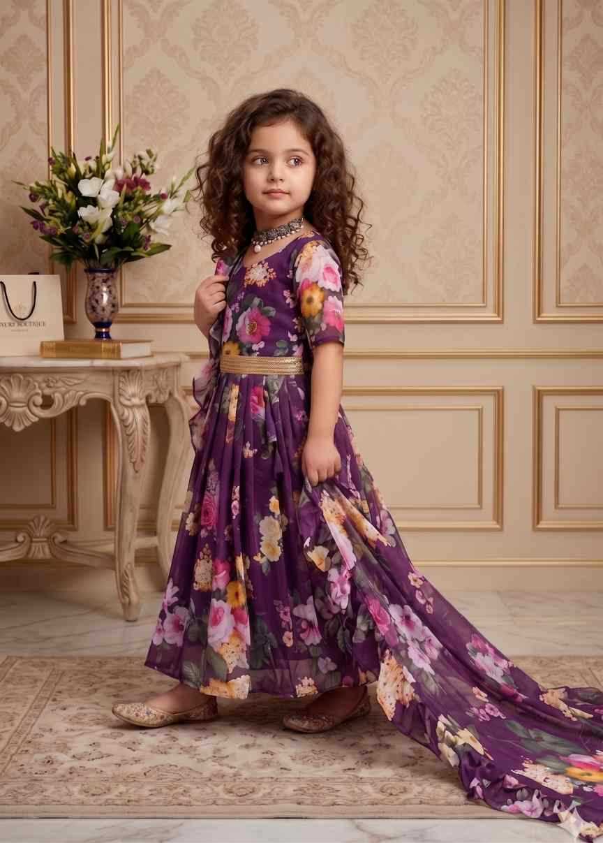 Faux Georgette Kids Gown