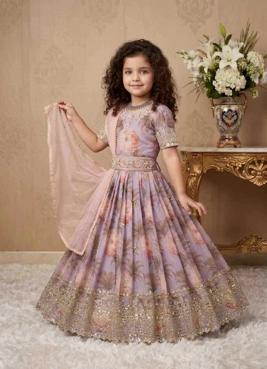 Faux Georgette Kids Gown