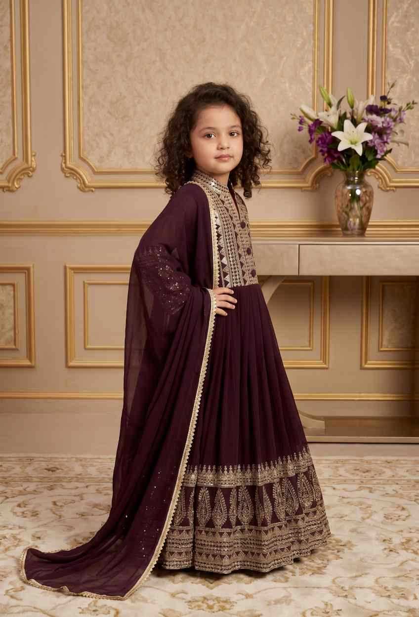 Faux Georgette Kids Gown