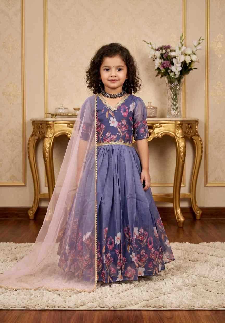 Faux Georgette Kids Gown