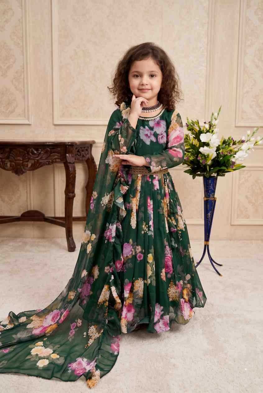 Faux Georgette Kids Gown