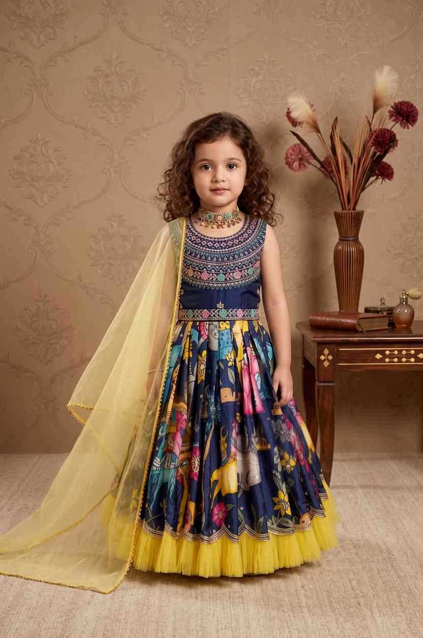 Faux Georgette Kids Gown