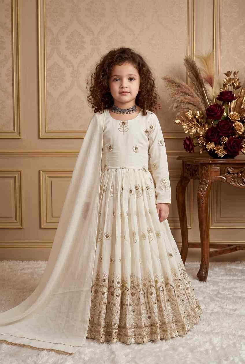 Faux Georgette Kids Gown