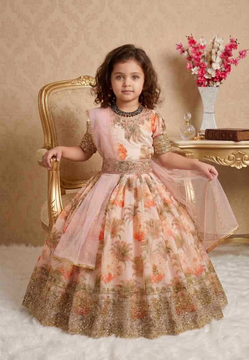 Faux Georgette Kids Gown