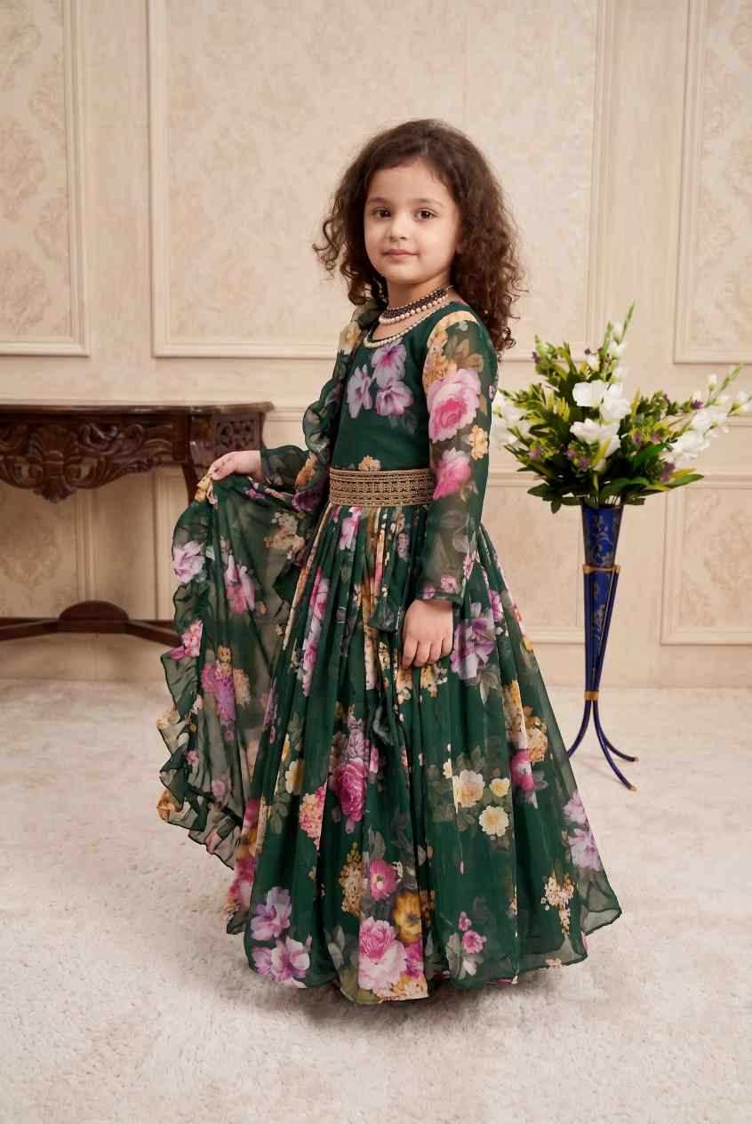 Faux Georgette Kids Gown