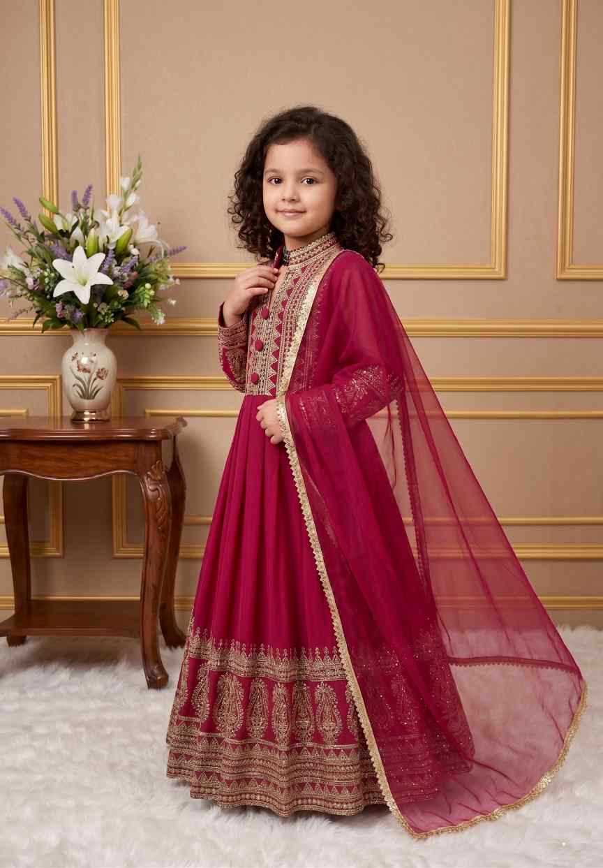 Faux Georgette Kids Gown